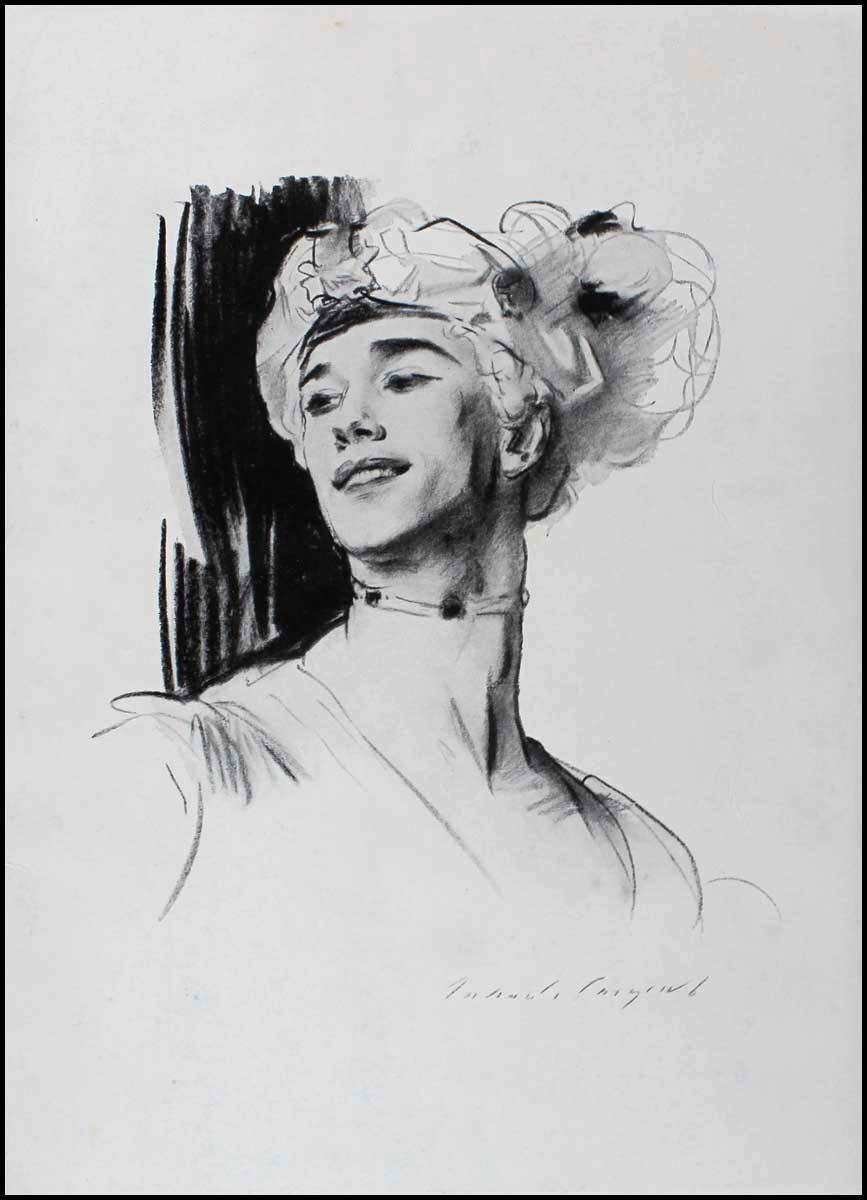 The Dancer — graphite portrait drawing on cotton paper